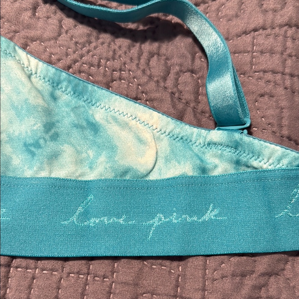 Like new Pink Victoria’s Secret 38DD Teal Tie Dyed Bra - Picture 6 of 6